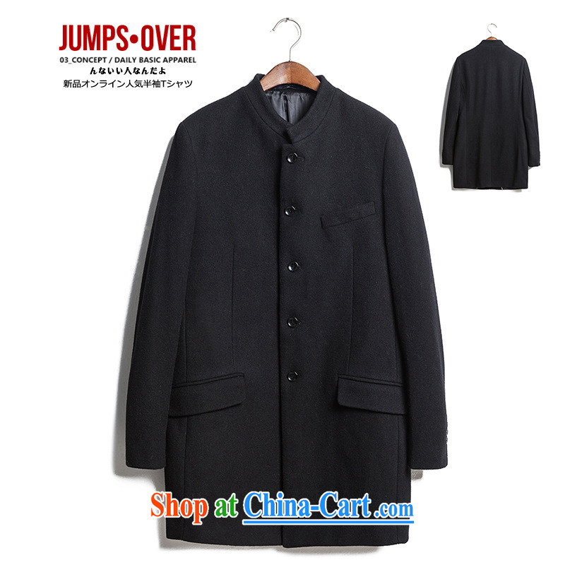 Dan Jie Shi 2015 New boutique luxury men's beauty Smock is in the long wind jacket men's jackets jacket casual stylish black 54 (XXL), dan Jie Shi (DAN JIE SHI), online shopping