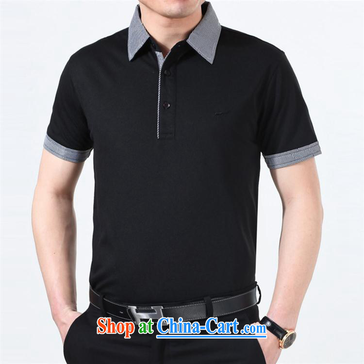 Summer new, middle-aged men's short-sleeved shirt T Solid Color casual men's shirts lapel cotton solid T-shirt men's white 52 pictures, price, brand platters! Elections are good character, the national distribution, so why buy now enjoy more preferential! Health