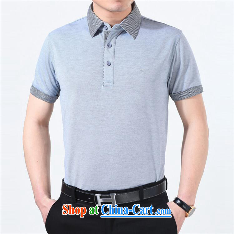 Summer new, middle-aged men's short-sleeved shirt T Solid Color casual men's shirts lapel cotton solid T-shirt men's white 52 pictures, price, brand platters! Elections are good character, the national distribution, so why buy now enjoy more preferential! Health