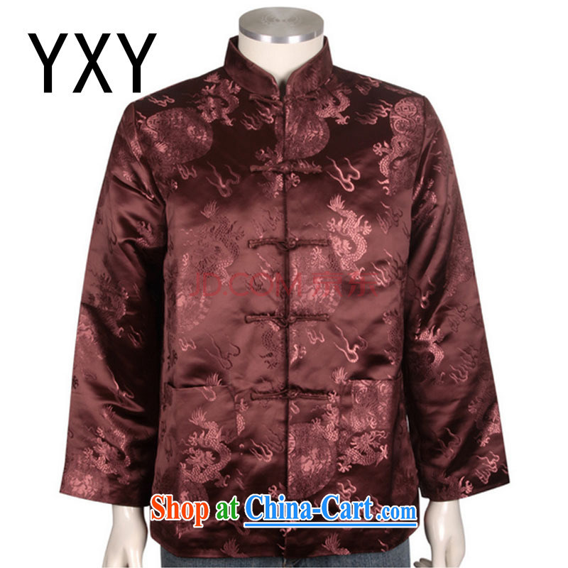 Light the End older style t-shirt men's winter Chinese cotton jacket, serving DY 0708 brown XL