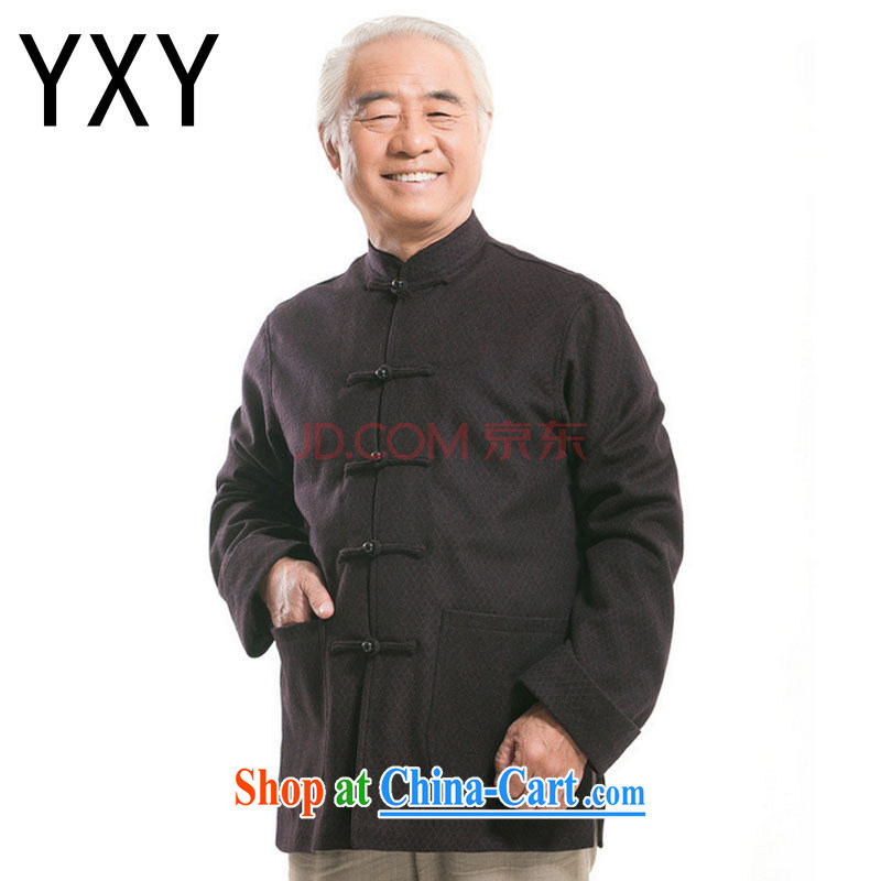 very much in the end older men and taxi long-sleeved gross? autumn and winter Chinese style China wind Han-jacket national costumes DY 7718gray XXXL
