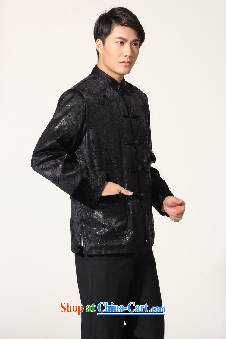 An Jing men's jacket water marten hairs Tang with the lint-free cloth Chinese men's long-sleeved jacket Chinese Dragon Chinese T-shirt - B dark blue XXL pictures, price, brand platters! Elections are good character, the national distribution, so why buy now enjoy more preferential! Health
