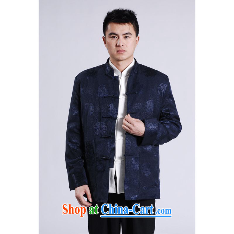 An Jing men's jackets thicken the cotton tang on the lint-free cloth with short men's long-sleeved jacket Chinese Dragon Chinese T-shirt wine red XXXL, an Jing, and shopping on the Internet