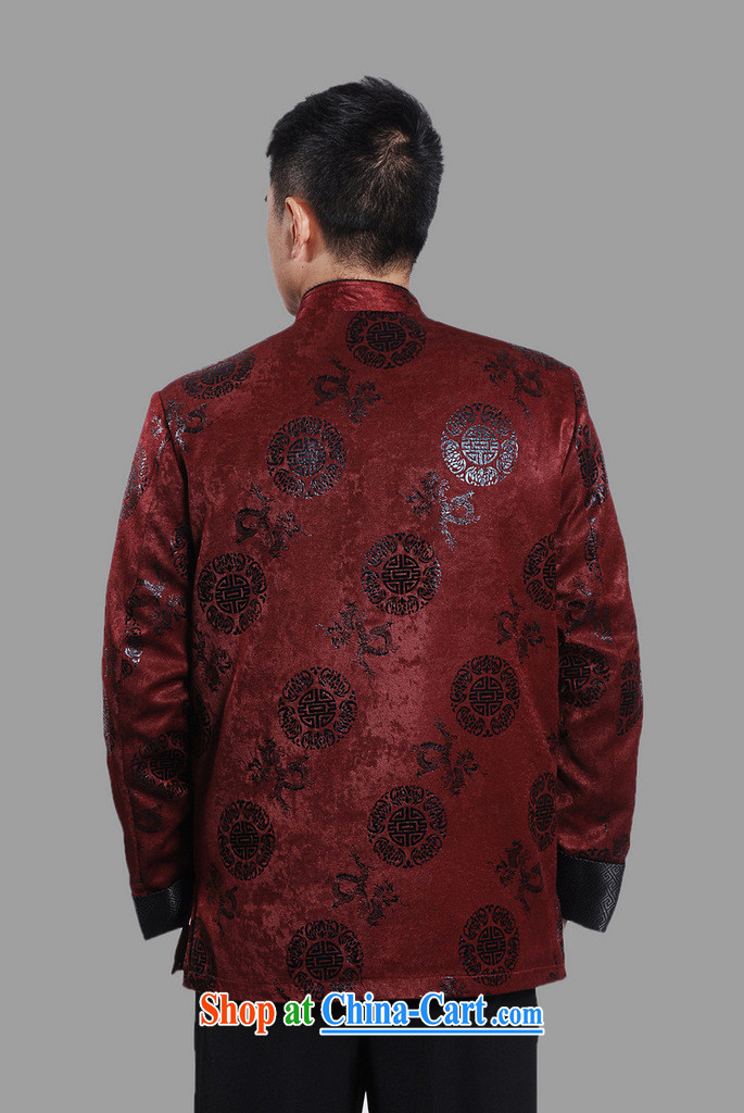 An Jing men's jacket water marten hairs Tang with the lint-free Chinese men's long-sleeved jacket Chinese Dragon Chinese T-shirt dark red XXXL pictures, price, brand platters! Elections are good character, the national distribution, so why buy now enjoy more preferential! Health