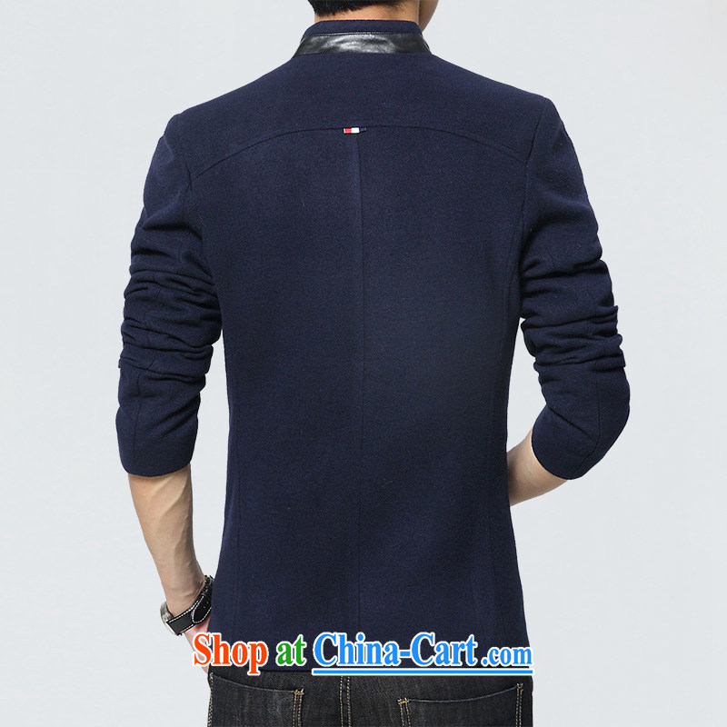 Yuen Long Yi Addis Ababa 2015 autumn and winter new smock suit men and cultivating small suit Korean casual male smock jacket blue XXXL, Yuen Long, Addis Ababa (langyibei), online shopping