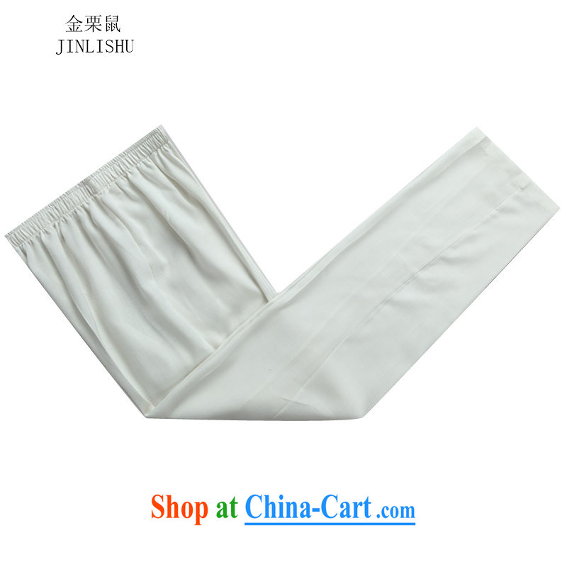 The chestnut mouse linen Chinese men and fall-colored long-sleeved clothing, middle-aged father older persons with Mr Henry TANG Chinese men and replace the clip, for Chinese Package white package M, the chestnut mouse (JINLISHU), online shopping