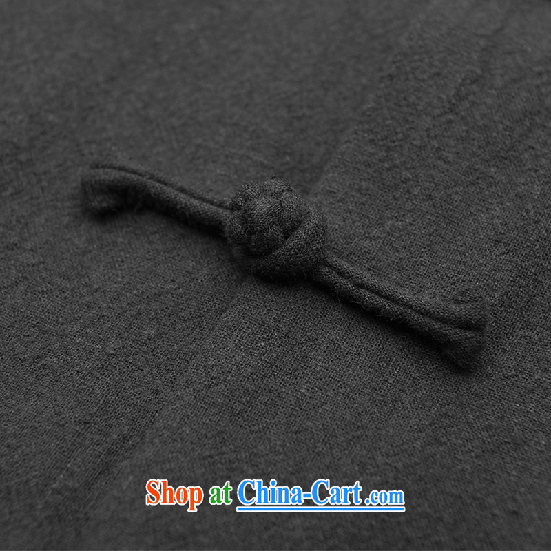 Fujing Qipai Tang original Chinese style dress linen men's long-sleeved Tang jackets autumn retro-tie men's T-shirt cotton the improved load green XL, Fujing Qipai Tang (Design seventang), online shopping