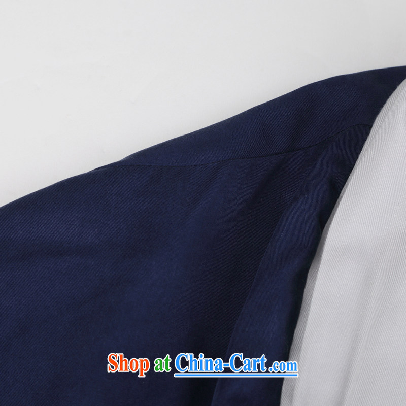Products HANNIZI Chinese style classical Chinese The Netherlands improved, served tea square serving Chinese long, leprosy cotton clothing and men's dark blue XXL, Korea, (hannizi), shopping on the Internet