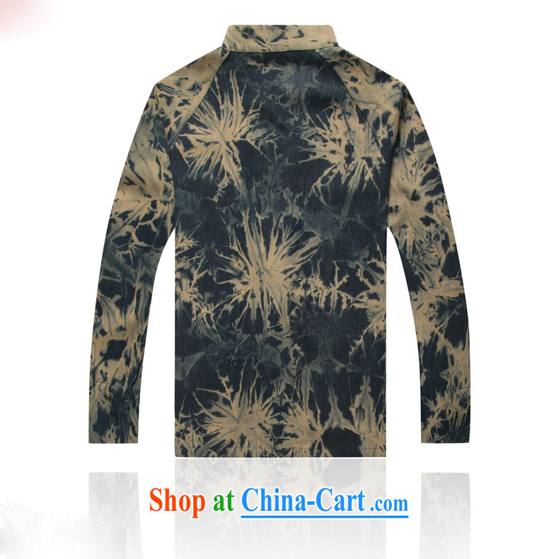 Products HUNNZ stylish denim Tang replace streaking China wind Chinese leisure-detained national long-sleeved jacket men's T-shirt green XXL pictures, price, brand platters! Elections are good character, the national distribution, so why buy now enjoy more preferential! Health