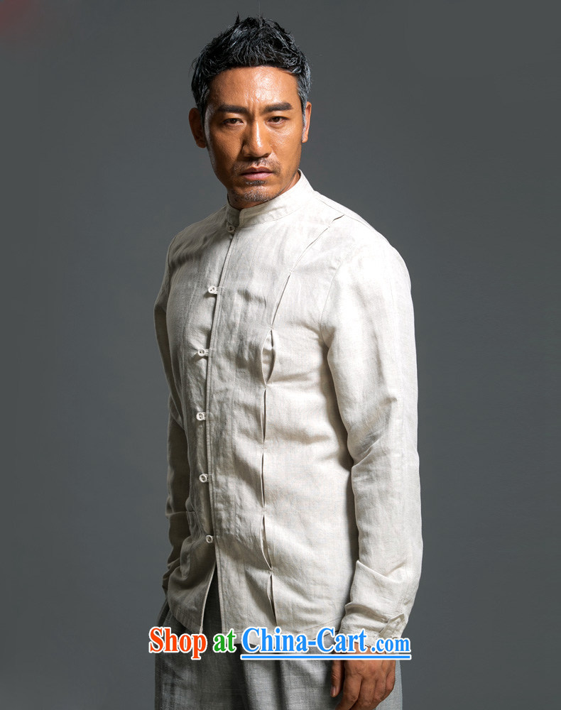 Products HANNIZI New Products natural linen Ethnic Wind solid color, serving traditional Chinese character Chinese simple and long-sleeved T-shirt white XXXXL pictures, price, brand platters! Elections are good character, the national distribution, so why buy now enjoy more preferential! Health