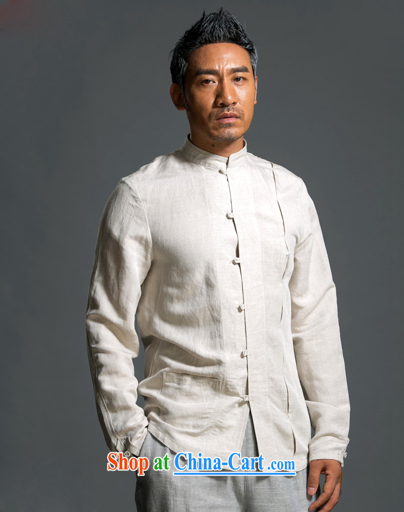 Products HUNNZ New Products natural linen Ethnic Wind solid color, serving traditional Chinese character Chinese simple and long-sleeved T-shirt white XXXXL pictures, price, brand platters! Elections are good character, the national distribution, so why buy now enjoy more preferential! Health