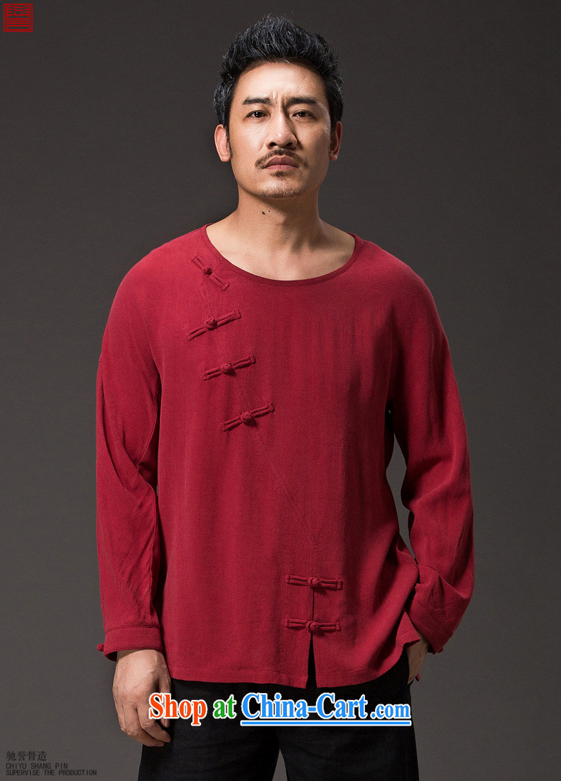 Internationally renowned Chinese clothing men's Chinese long-sleeved linen Autumn Chinese wind shirt loose cotton Ma-tie improved ramp ends, served national orange 4 XL pictures, price, brand platters! Elections are good character, the national distribution, so why buy now enjoy more preferential! Health