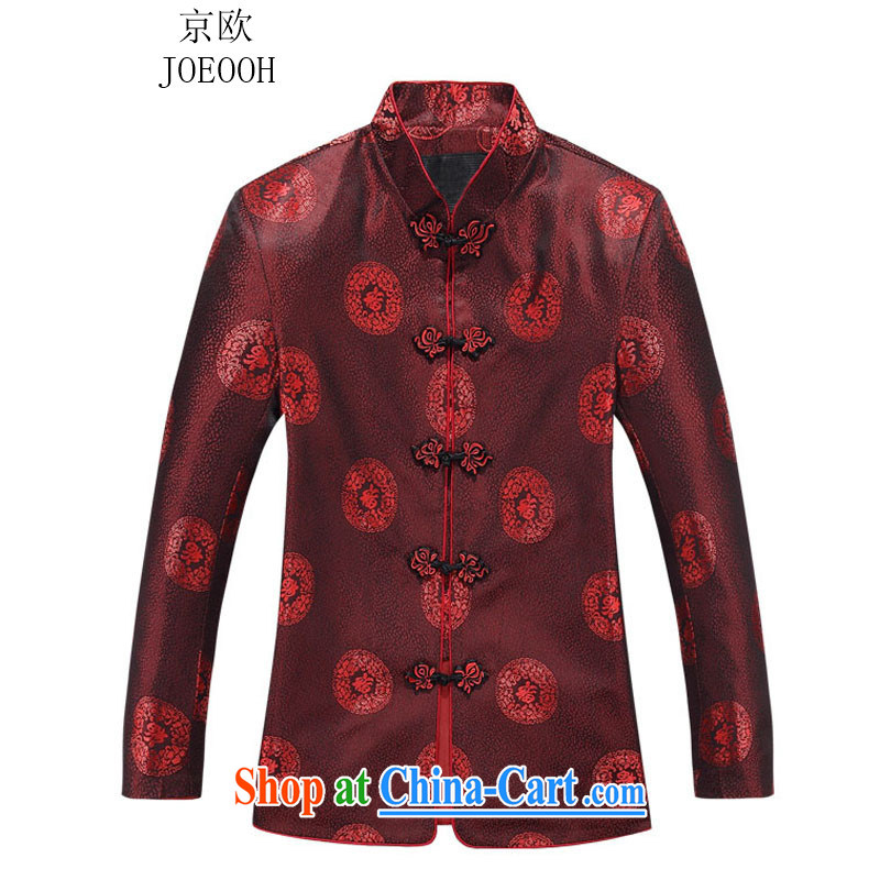 Putin's European autumn, China wind men's long-sleeved Kit couples, Chinese jacket cotton stylish Tang serving women red T-shirt women 170