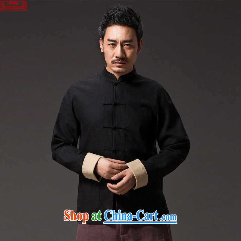 Internationally renowned Chinese clothing Chinese style retro men's double-sided through Chinese men's Chinese long-sleeved beauty, for the charge-back spring jackets 0368 Wong 3 XL, internationally renowned (chiyu), online shopping