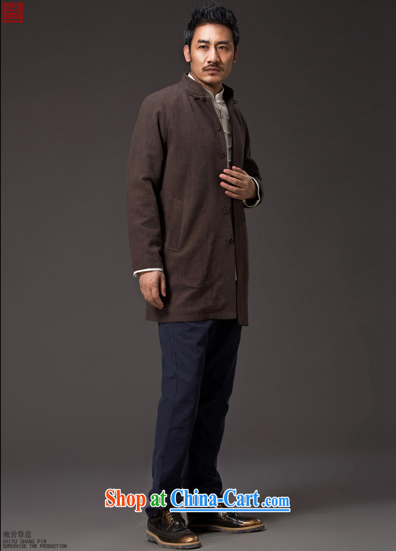Internationally renowned Chinese clothing Chinese wind Autumn Chinese men's wind jackets, coats for cotton the men's coats, long linen National Men's dark blue 3XL pictures, price, brand platters! Elections are good character, the national distribution, so why buy now enjoy more preferential! Health