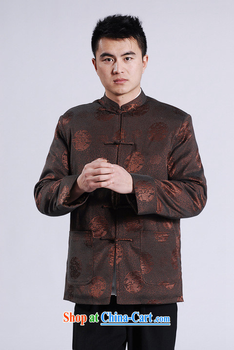 Row-frequency men's jackets thicken the cotton tang on the lint-free cloth with short men's long-sleeved jacket Chinese Dragon Chinese T-shirt brown XXXL pictures, price, brand platters! Elections are good character, the national distribution, so why buy now enjoy more preferential! Health
