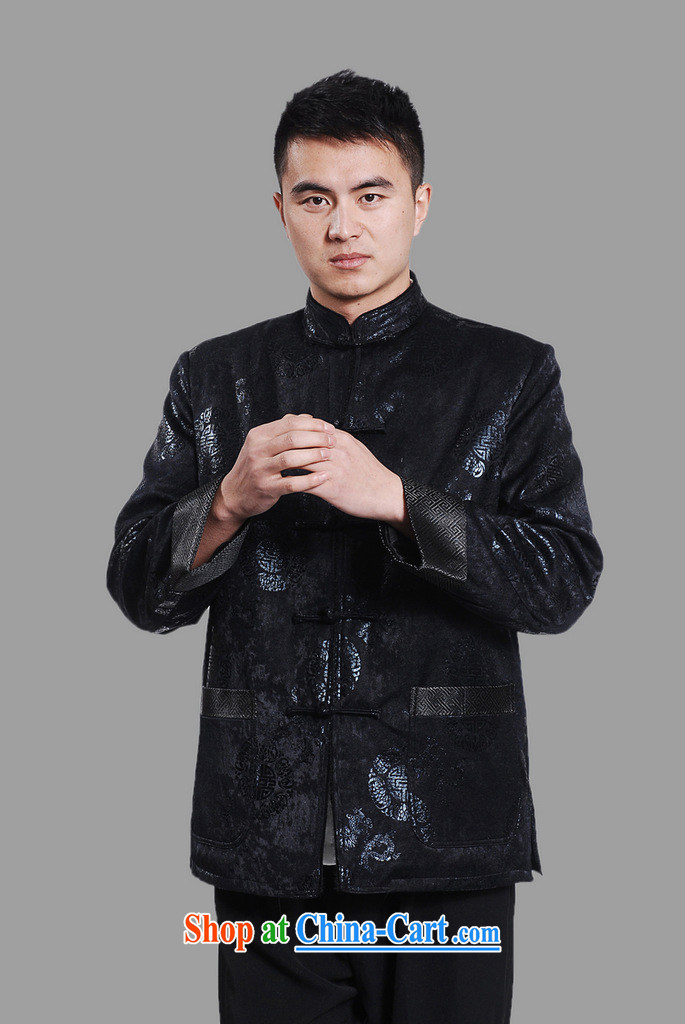 Row-frequency men's jacket water marten hairs Tang with the lint-free cloth with short men's long-sleeved jacket Chinese Dragon Chinese T-shirt dark red XL pictures, price, brand platters! Elections are good character, the national distribution, so why buy now enjoy more preferential! Health
