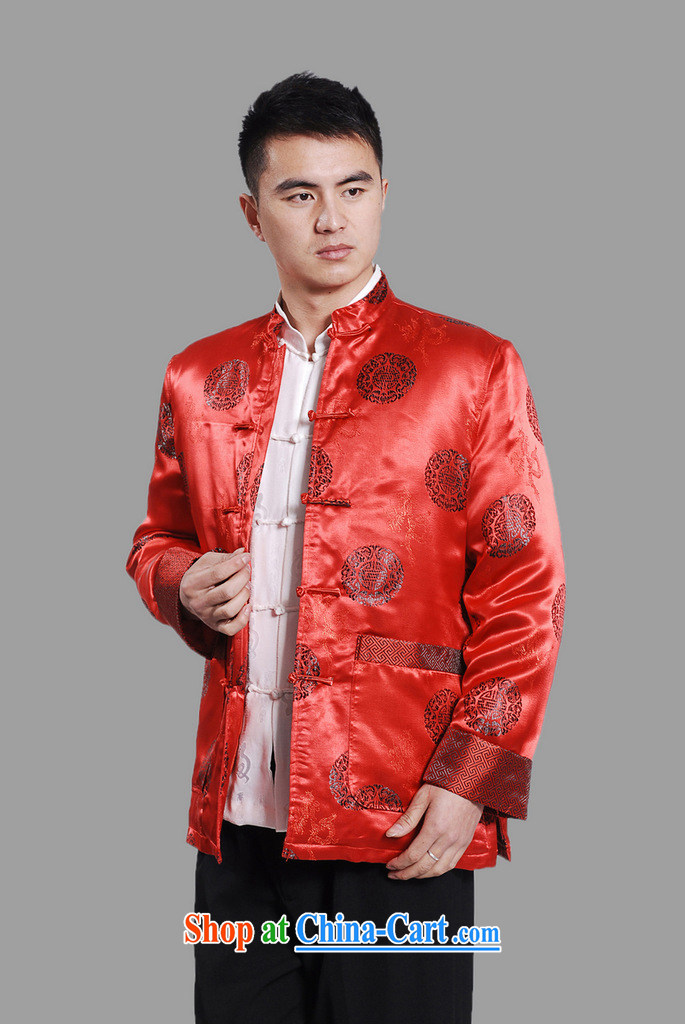 Row-frequency men's jackets thicken the cotton tang on the lint-free cloth with short men's long-sleeved jacket Chinese Dragon Chinese T-shirt - A red XXL pictures, price, brand platters! Elections are good character, the national distribution, so why buy now enjoy more preferential! Health