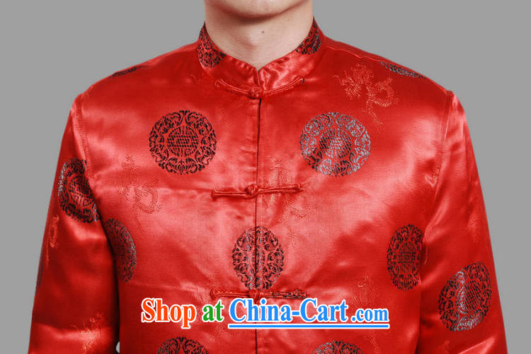 Row-frequency men's jackets thicken the cotton tang on the lint-free cloth with short men's long-sleeved jacket Chinese Dragon Chinese T-shirt - A red XXL pictures, price, brand platters! Elections are good character, the national distribution, so why buy now enjoy more preferential! Health