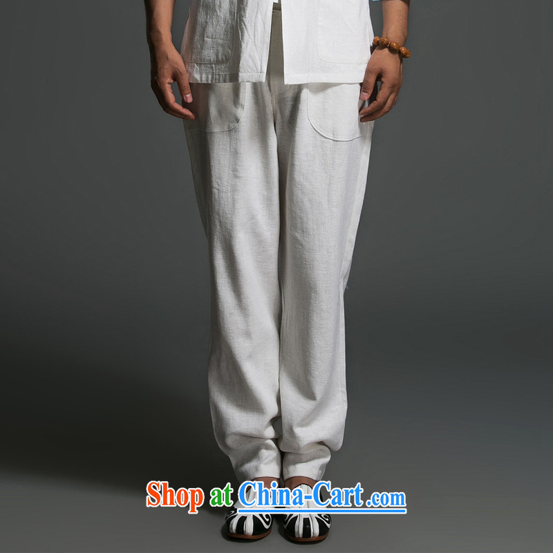 Internationally renowned Chinese clothing spring and summer the men's pants linen men's trousers new loose breathable cotton the male long pants male and China wind dark gray XL, internationally renowned (chiyu), and, on-line shopping