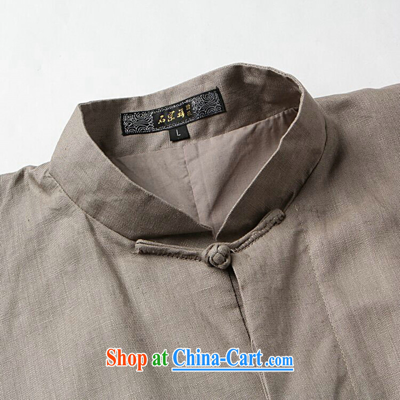 Take the linen men's Chinese package China wind shirt, for Chinese Antique Han-smock Tai Chi uniforms Kung Fu T-shirt - 4 2 XL, figure, and shopping on the Internet