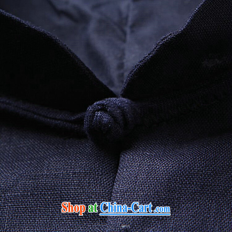 Bin Laden smoking flax men Tang package with China wind shirt, for Chinese Antique Han-smock Tai Chi uniforms kung fu T-shirt - 5 3 XL, Bin Laden smoke, shopping on the Internet