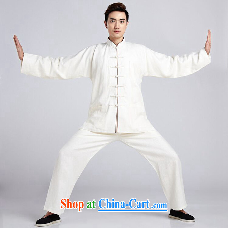 Take the men's Tang package installed, smock collar linen shirt ethnic wind Han-smock Tai Chi uniforms Kung Fu T-shirt - 3 XL, flowers, and, shopping on the Internet