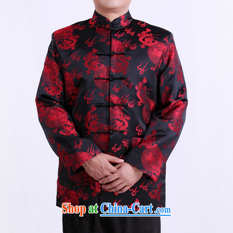 autumn and winter, the elderly in Chinese with his father's old life clothing spring loaded Tang long-sleeved jacket 13,133 black 190/spring, in Dili, Mr Rafael Hui Kai, and shopping on the Internet