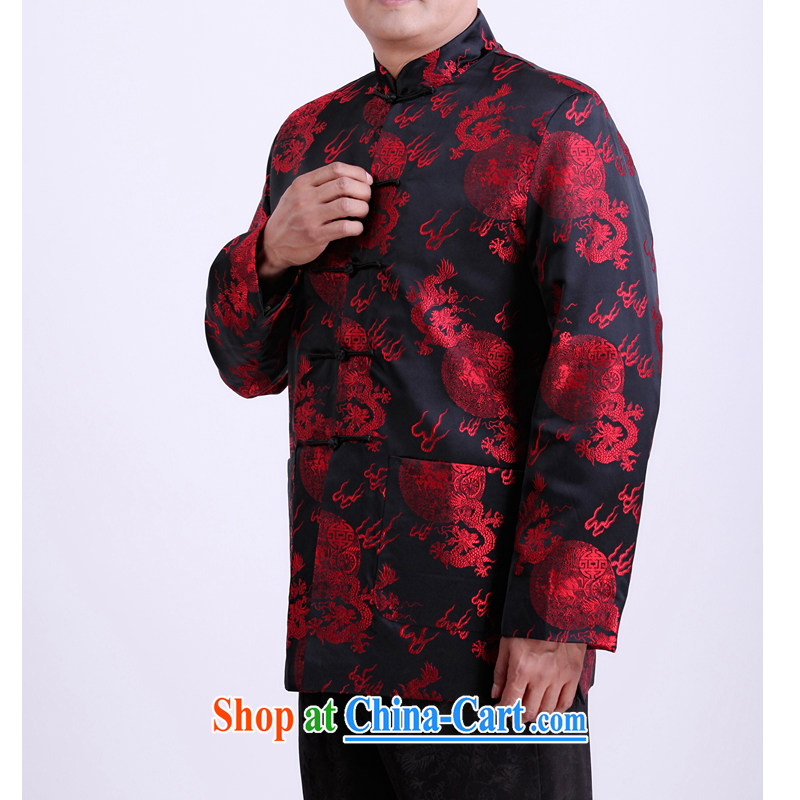 autumn and winter, the elderly in Chinese with his father's old life clothing spring loaded Tang long-sleeved jacket 13,133 black 190/spring, in Dili, Mr Rafael Hui Kai, and shopping on the Internet