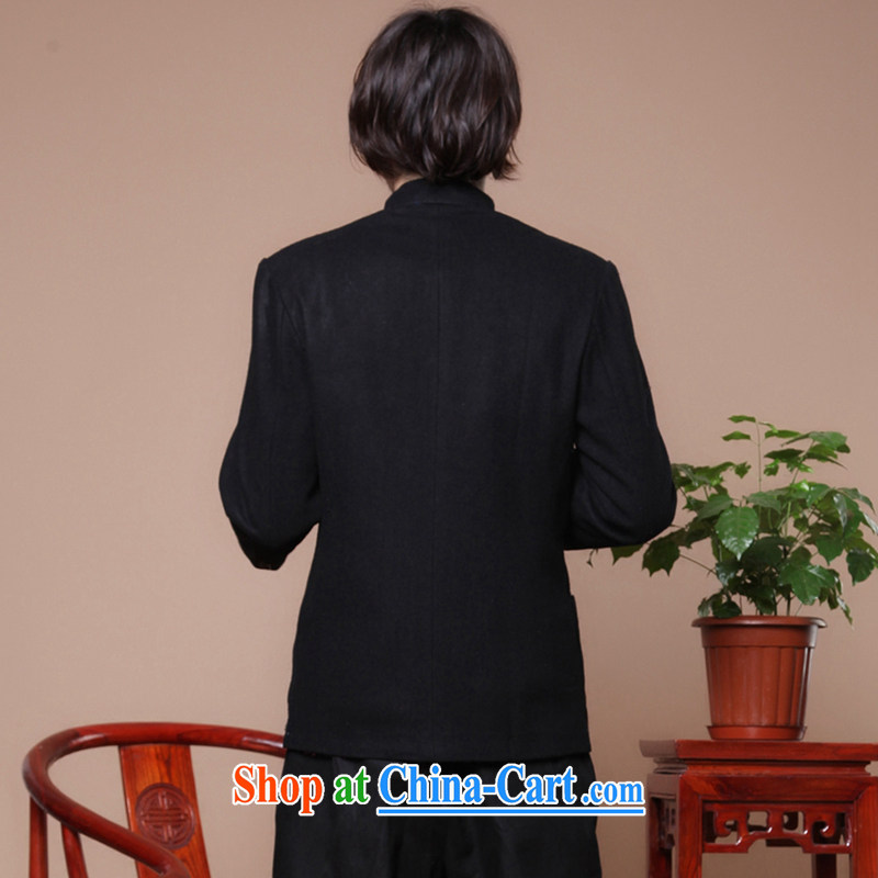 Take the Chinese Antique men's Chinese Korean suits, elderly, for national Smock is gross jacket black XL, spend figure, shopping on the Internet