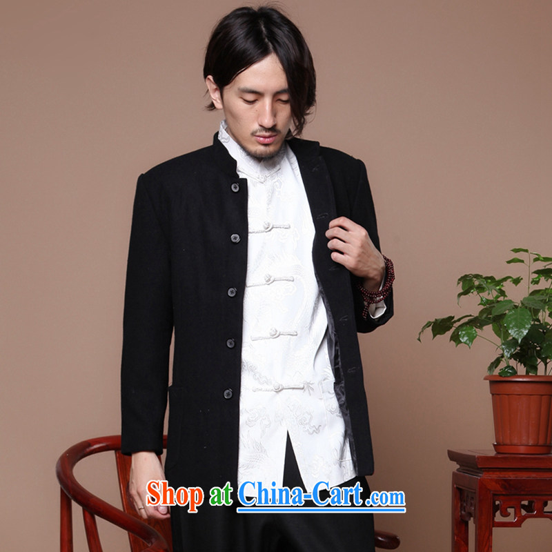 Take the Chinese Antique men's Chinese Korean suits, elderly, for national Smock is gross jacket black XL, spend figure, shopping on the Internet