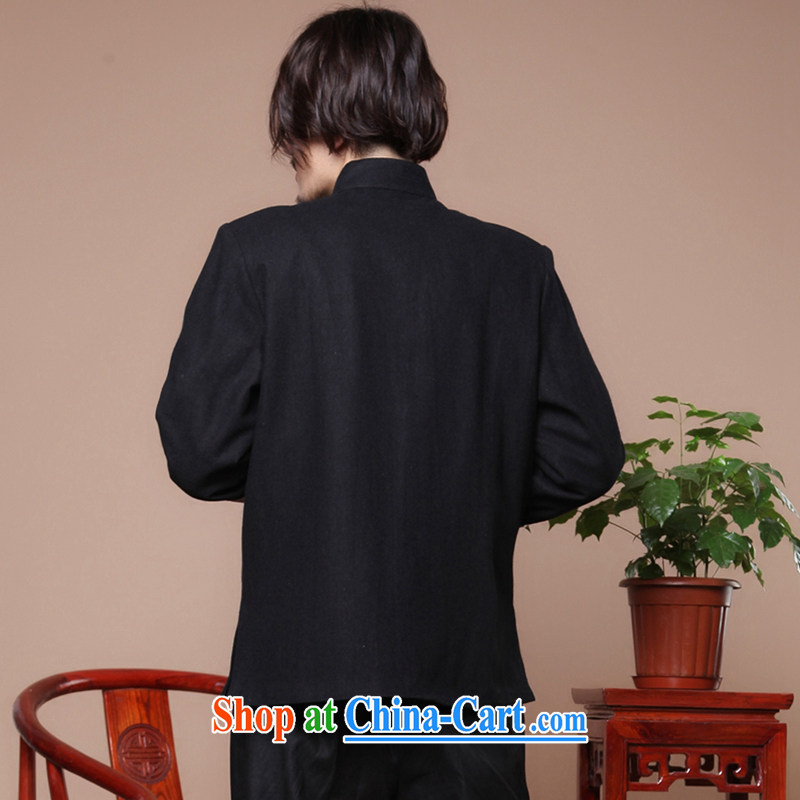 Spend the autumn and winter antique Chinese men tang on the elderly, for the charge-back Korean suits wool smock jacket? Black 3 XL, figure, and shopping on the Internet