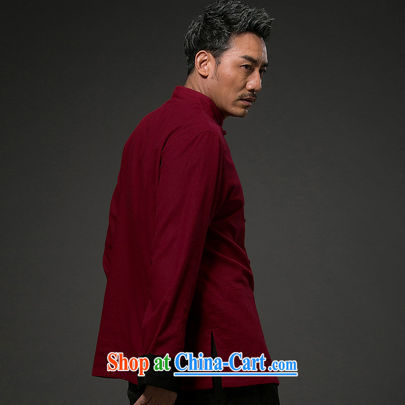 Internationally renowned Chinese style retro men's Chinese Chinese men and Han-cultivating Long-Sleeve is detained Generalissimo duplex wear clothing and red 4 L, internationally renowned (CHIYU), shopping on the Internet