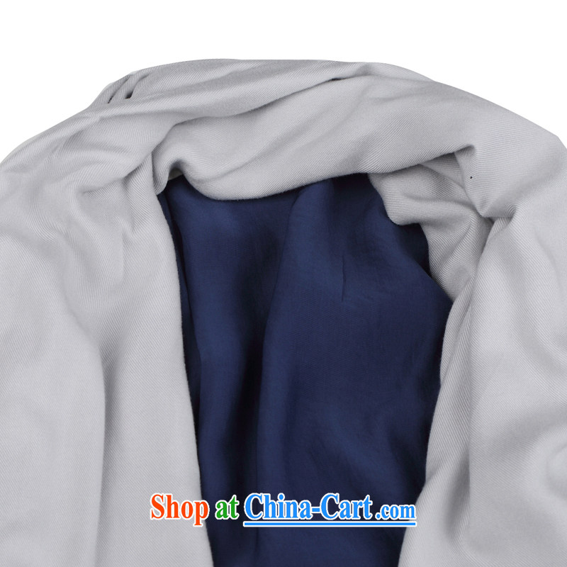 Internationally renowned Chinese wind fall and winter wind jacket men and fall in, long, a day, the Chinese men and the T-shirt, served long-sleeved T-shirt autumn and winter Chinese wind Yi Han-Male Blue XXXL, internationally renowned (CHIYU), shopping o