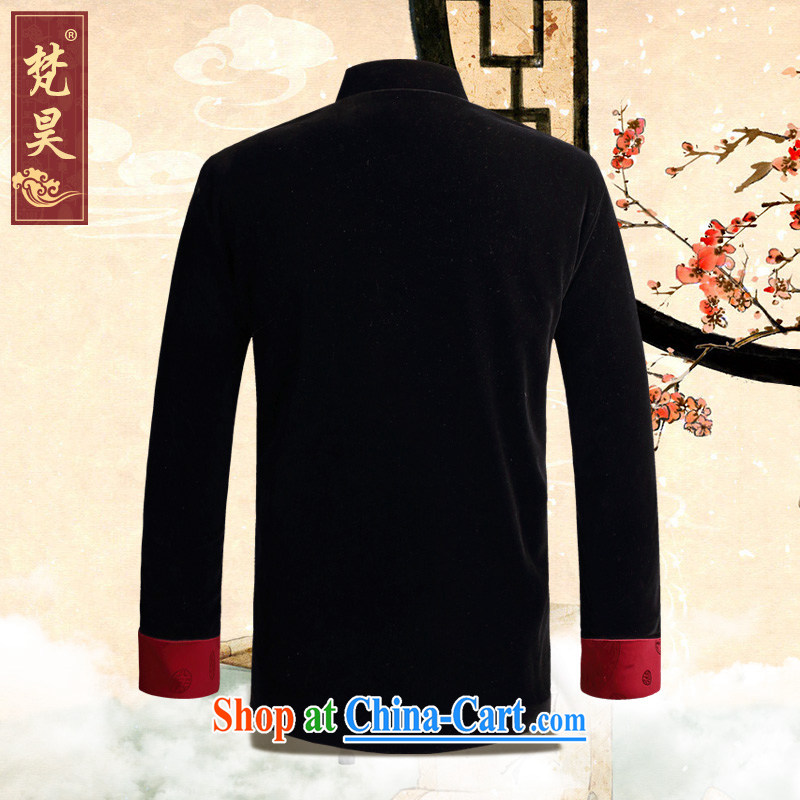 Van Gogh's new gold velour Chinese male jacket double-sided wearing a long-sleeved winter jackets Chinese-tie father boxed birthday dress white 4XL, Van Gogh-ho, shopping on the Internet
