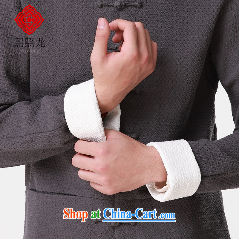 Mr Chau Tak-hay, snapshot men Tang jackets autumn and winter new casual jacket men and the Snap To Take the cotton jacket, served gray XL, Hee-snapshot lung (XZAOLONG), online shopping
