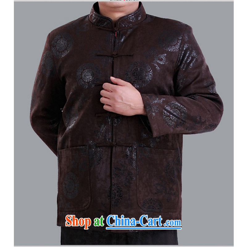 The Dili, Mr Rafael Hui, new men Tang in older Chinese men and the life clothing Happy Birthday Gift Tang jackets 13,137 coffee-colored brown 190