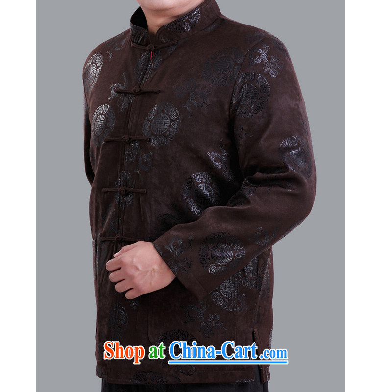The Dili, Mr Rafael Hui, new men's Tang in older Chinese men and the life clothing Happy Birthday Gift Tang jackets 13,137 coffee-colored brown 190, in Dili, Mr Rafael Hui Kai, shopping on the Internet