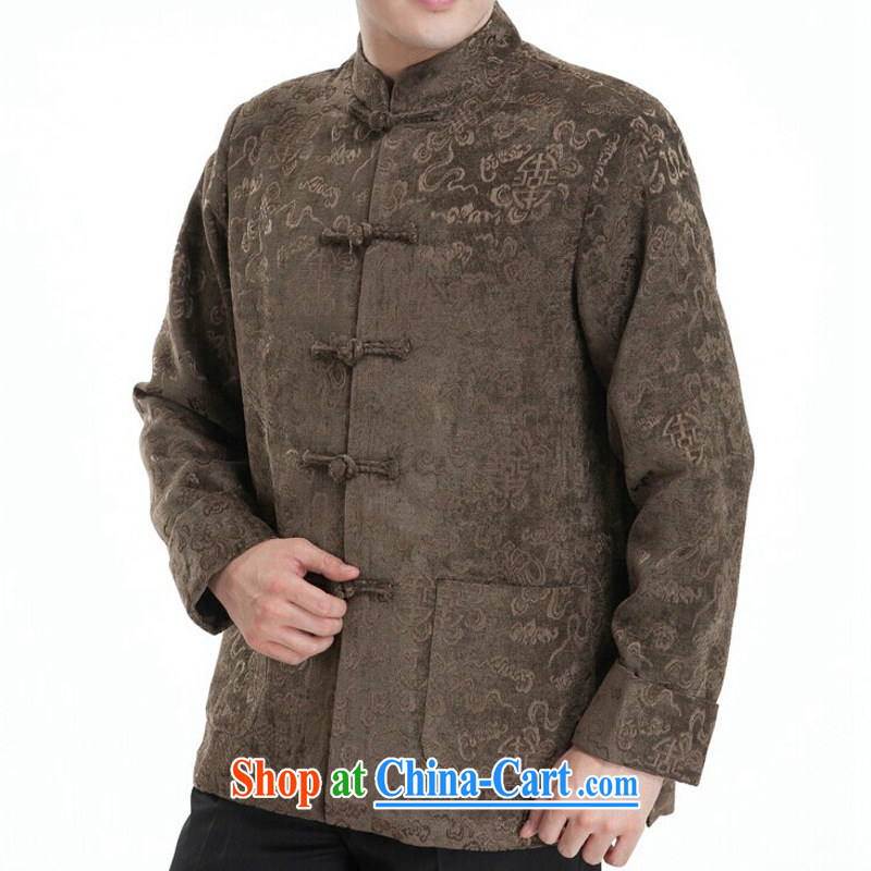 Men's Chinese China wind fall/winter new long-sleeved and indeed increase father in older Han-embroidered jacket Uhlans on 190 / 104 (4 XL), enjoy wearing, and shopping on the Internet