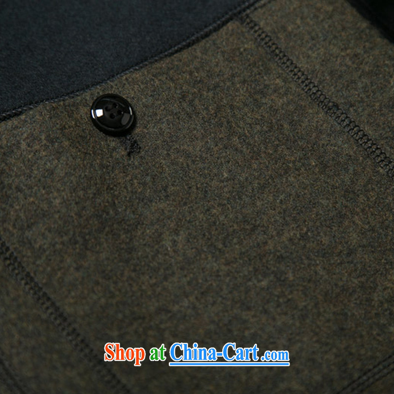 Internationally renowned Chinese clothing fall/winter men's wool, for high-end men's woolen coat that jacket and short windbreaker jacket and dark gray 8021 3 XL, internationally renowned (chiyu), online shopping