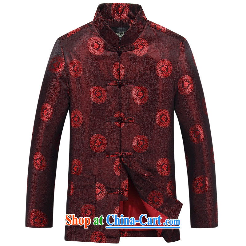 The British, Mr Rafael Hui, autumn and replacing older persons in couples Chinese men's long-sleeved birthday life Chinese Dress elderly thin coat red 88,030 men 190 _ 104 A