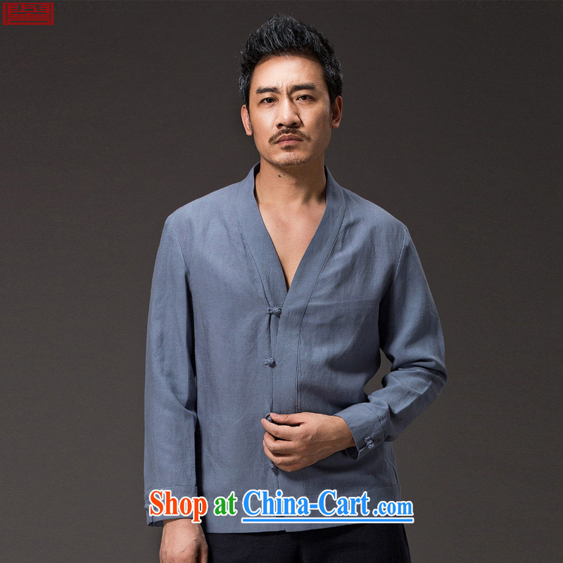 Internationally renowned Chinese clothing Chinese wind male cynosure serving spring loaded Tang men's long-sleeved days, the Han-meditation service jacket Chinese sky 4 XL, internationally renowned (chiyu), online shopping