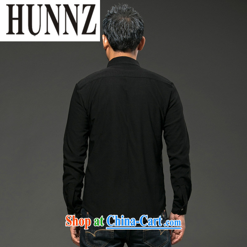 Products HUNNZ China wind units, the Commission adopted the withholding Chinese men's Chinese cultivating long-sleeved T-shirt, national costume black XXXXL, HUNNZ, shopping on the Internet