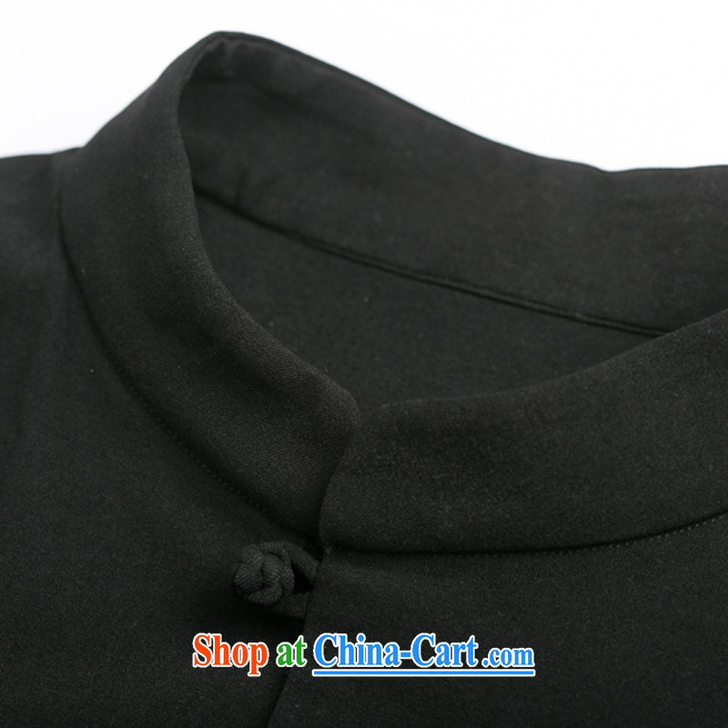Products HUNNZ China wind units, the Commission adopted the withholding Chinese men's Chinese cultivating long-sleeved T-shirt, national costume black XXXXL, HUNNZ, shopping on the Internet
