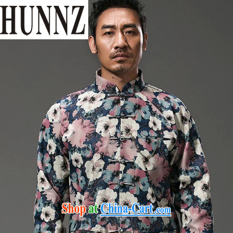 Products HUNNZ trendy stamp duty cultivating long-sleeved China wind up for the charge-back Chinese Chinese improved male jacket suit XXXL, HUNNZ, shopping on the Internet