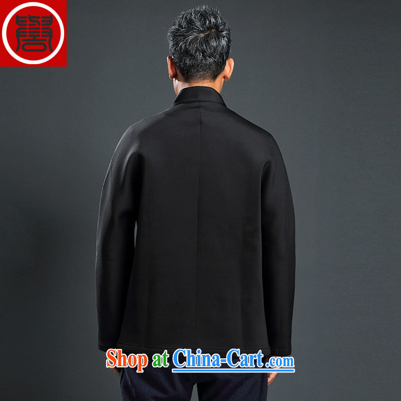 Internationally renowned Chinese clothing Chinese wind sweater men's jackets Chinese men's short spring and autumn and the manual tray and snap sweater space cotton gray 3XL, internationally renowned (chiyu), online shopping