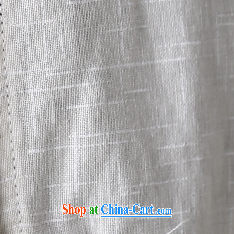 Name HANNIZI, new, natural linen men's Chinese long-sleeved jacket Chinese, for double-sided through Hermit serving poetry air male white and blue 185, Korea, (hannizi), shopping on the Internet