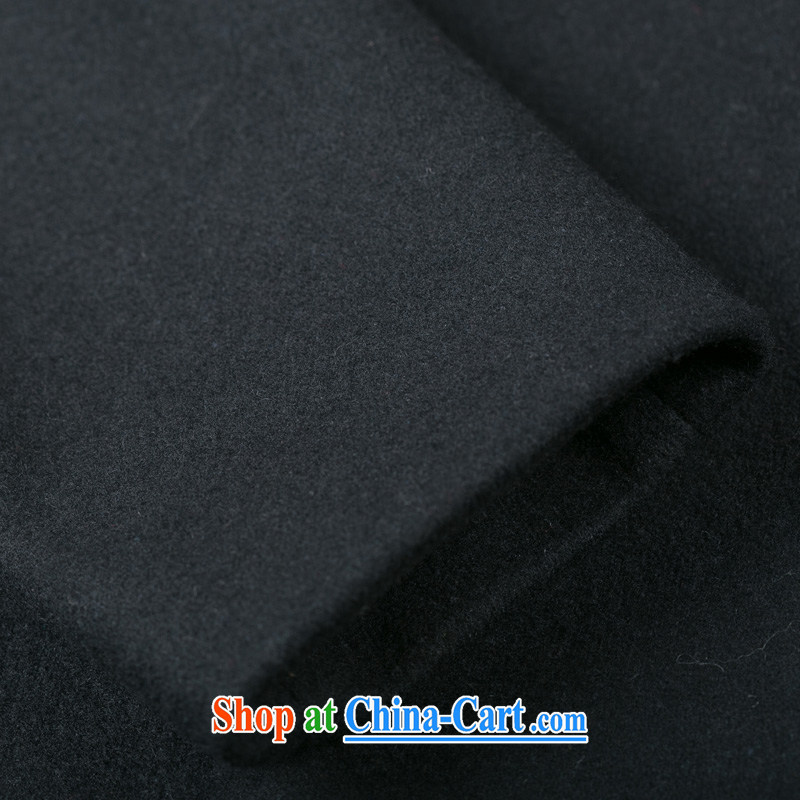 Internationally renowned Chinese clothing Chinese wind fall and winter Chinese men's Cashmere wool coat that male long, for wind Yi Chinese jacket crisp black XXL, internationally renowned (chiyu), online shopping