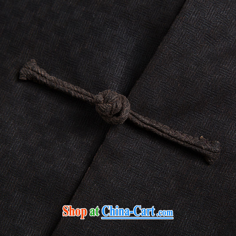 Internationally renowned Chinese clothing Chinese wind men's Summer Scent cloud yarn is silk, older men and replacing Tang with a short-sleeved men's national leisure Tang black 4XL, internationally renowned (chiyu), shopping on the Internet
