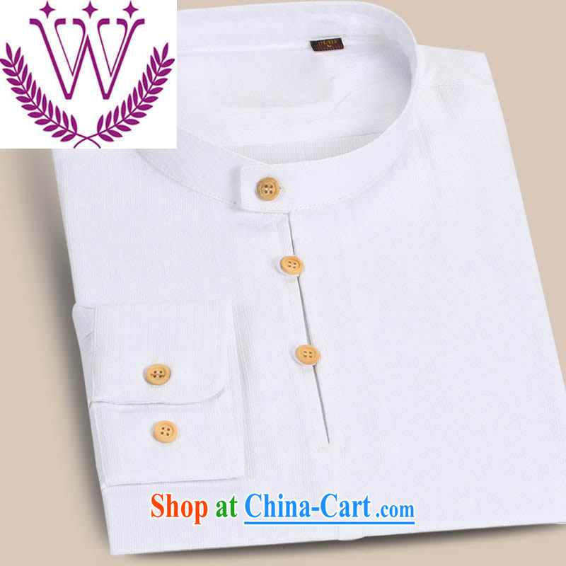 Products New Products classical Chinese style cotton Ma Man Tang with long-sleeved shirt T Chinese thin Han-gown of Nepal serving white 180